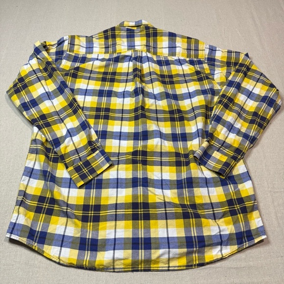 Cinch Shirt Medium Yellow Plaid Long Sleeve Button Down Western Pocket Cowboy - Picture 3 of 6